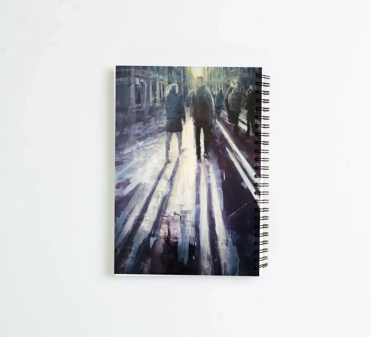 "Sunset in Berlin" - Painting Art Street Scene spiral notebook by Eduard Warkentin Art
