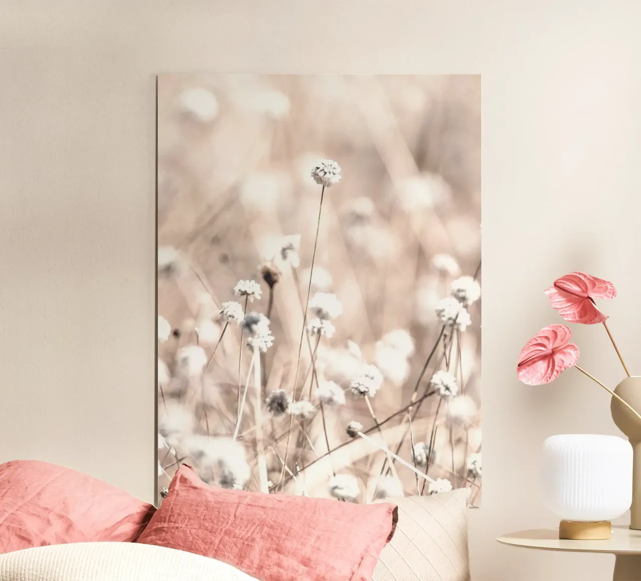 Title: Delicate meadow flowers - Minimalist nature motif poster by Whole©
