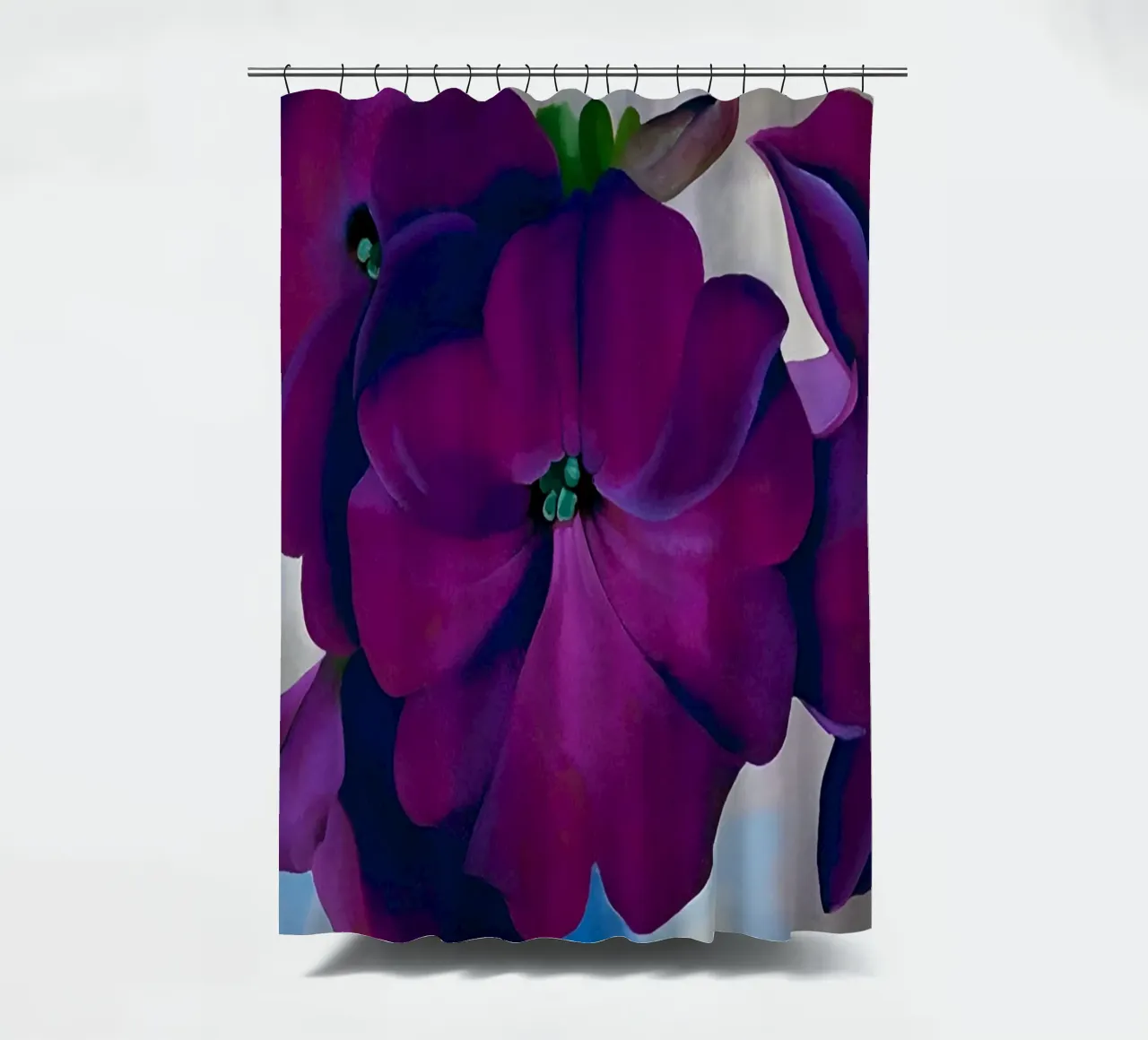 Georgia O'Keeffe - petunia shower curtain by Kinsley