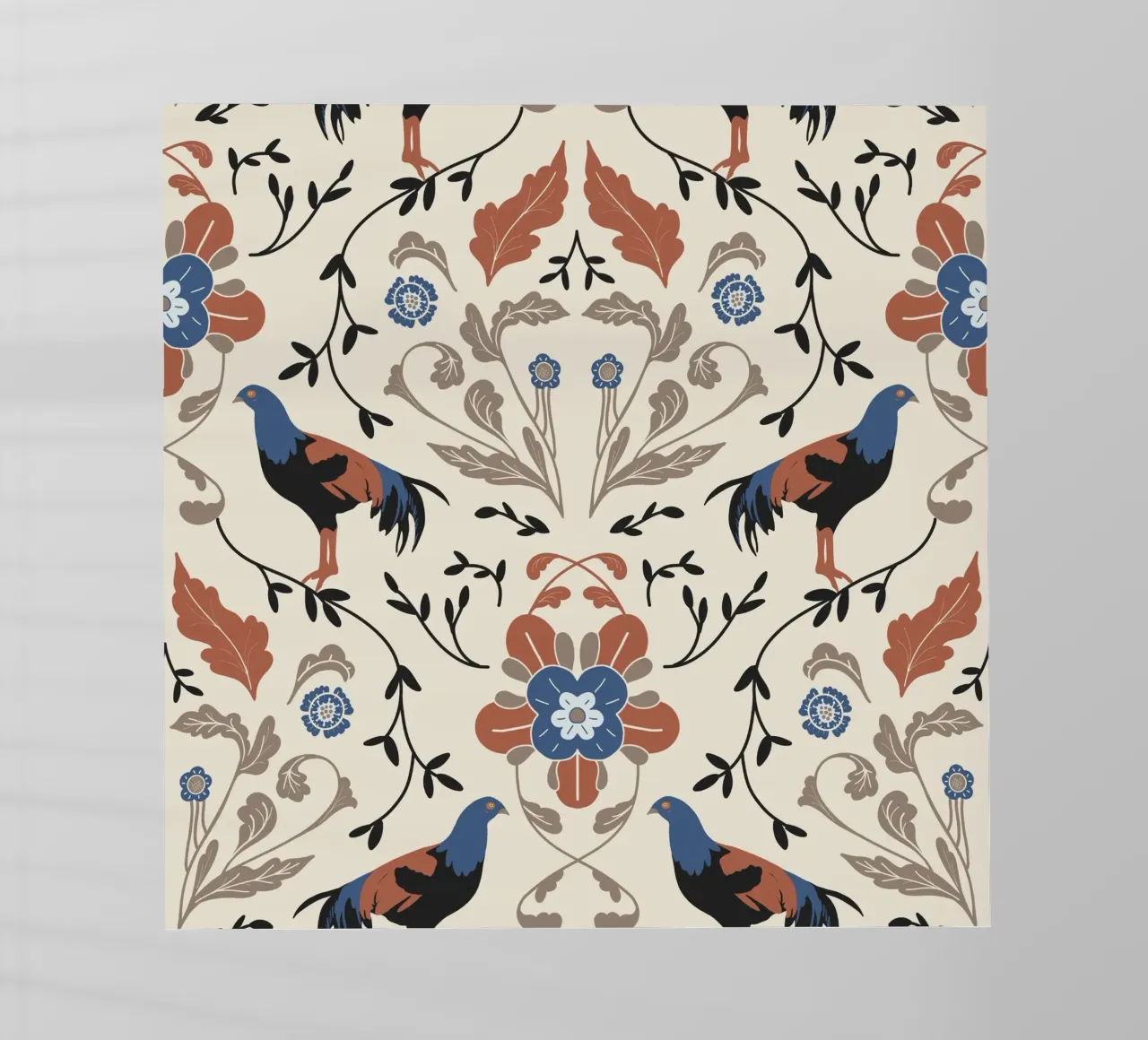 Bohemian Roosters Pattern pellicola backlit da anisillustration