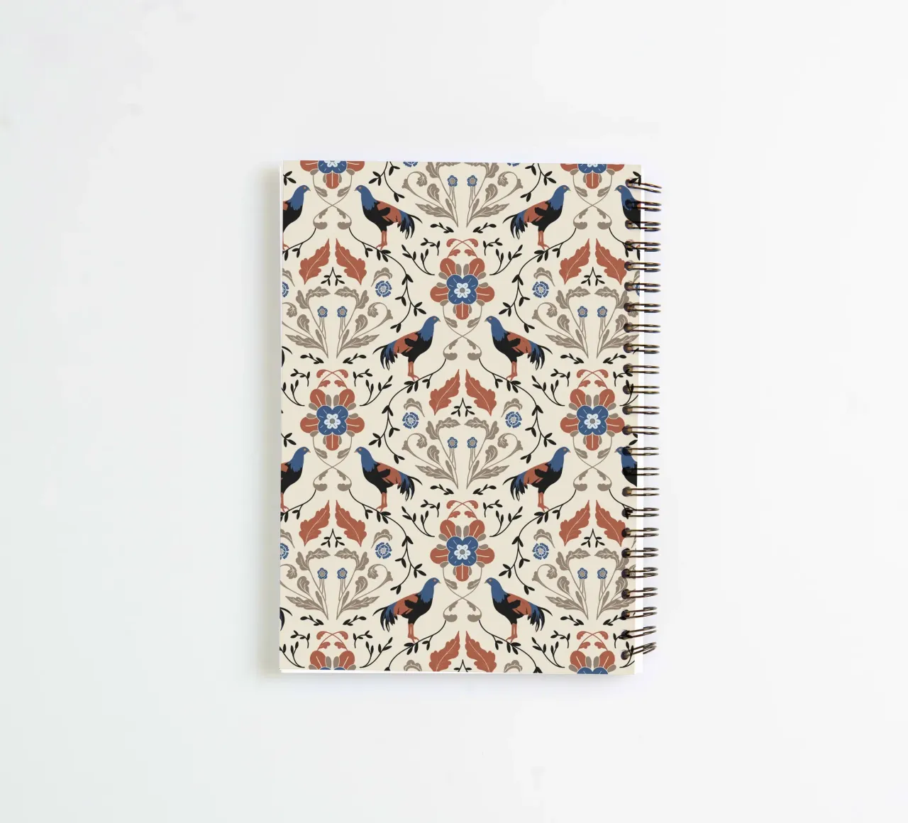 Bohemian Roosters Pattern diario ad anelli da anisillustration