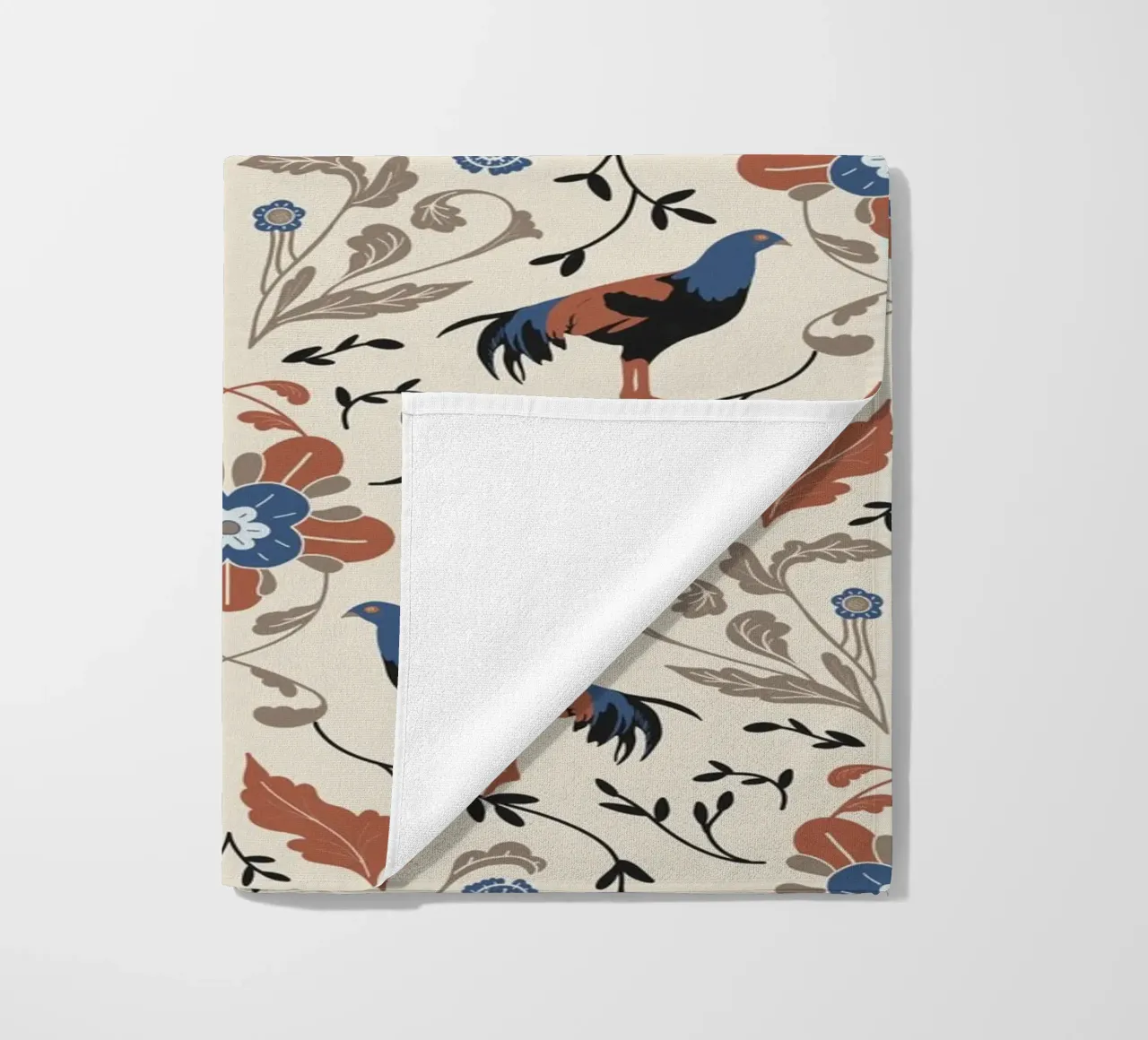 Bohemian Roosters Pattern telo mare da anisillustration