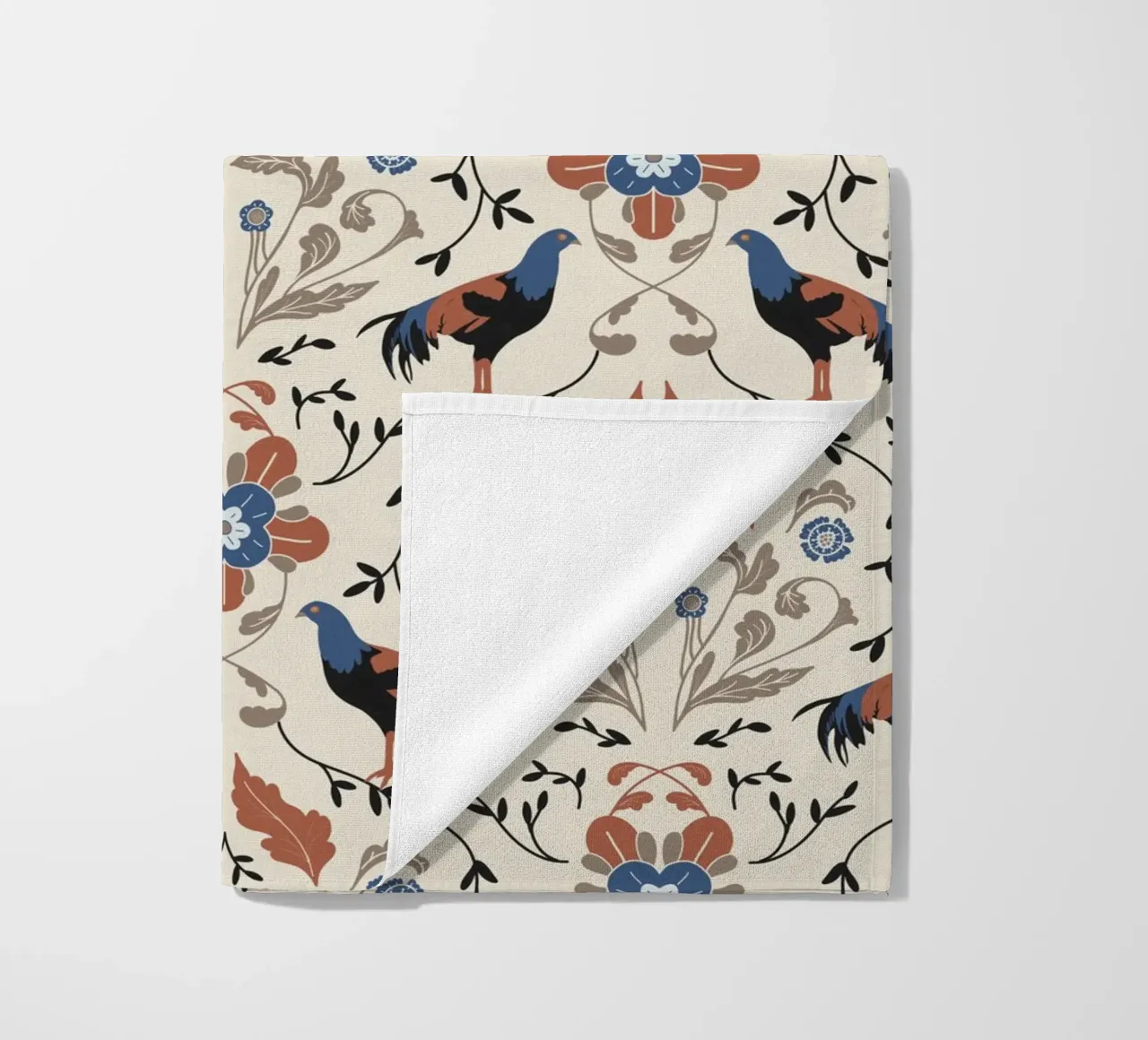 Bohemian Roosters Pattern telo mare da anisillustration