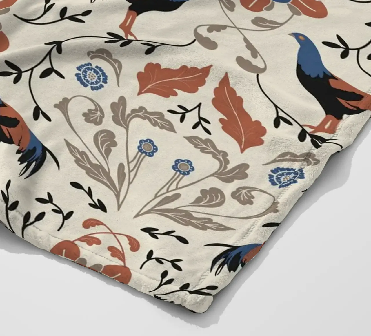 Bohemian Roosters Pattern coperta in pile da anisillustration