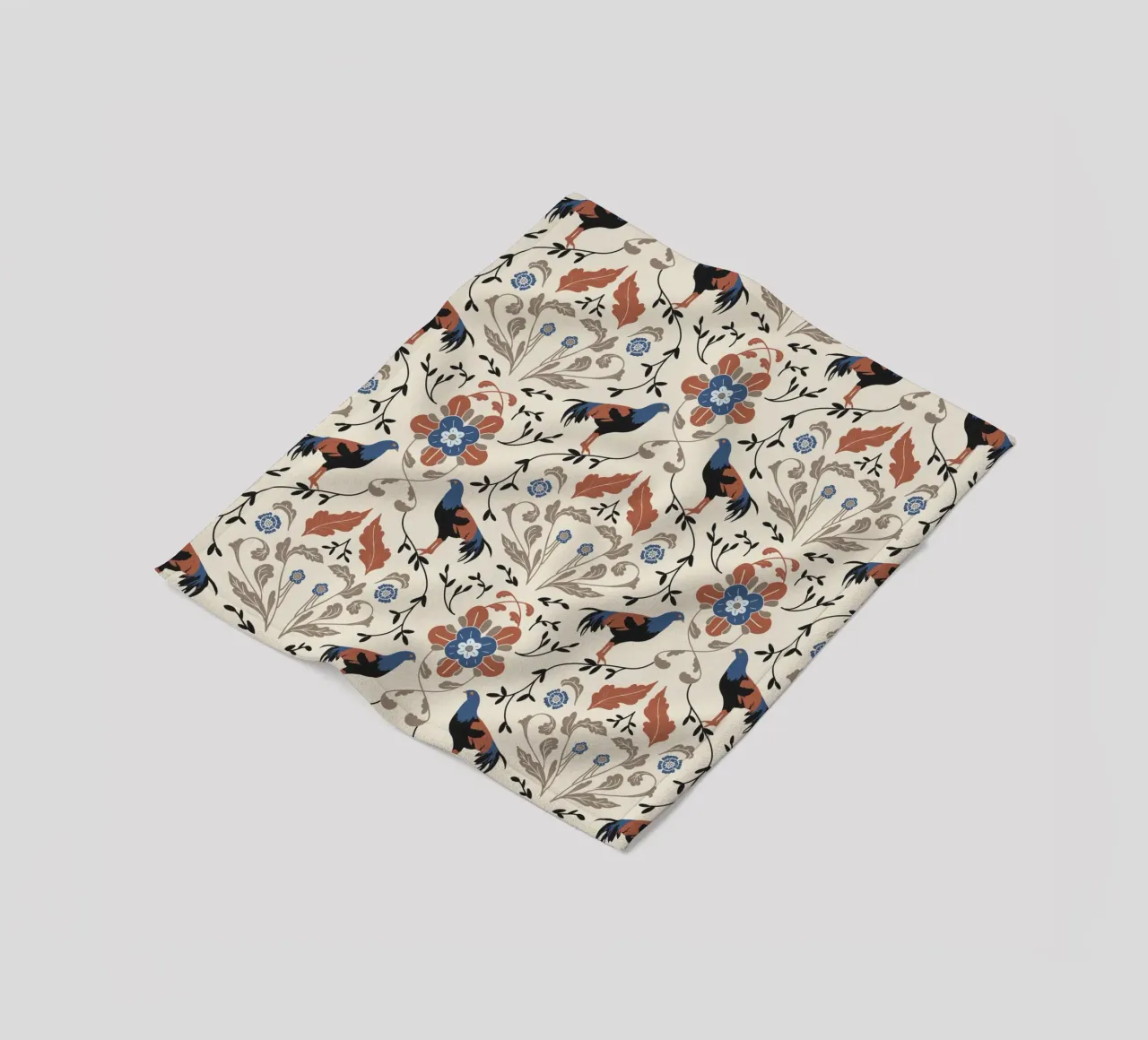 Bohemian Roosters Pattern coperta in pile da anisillustration