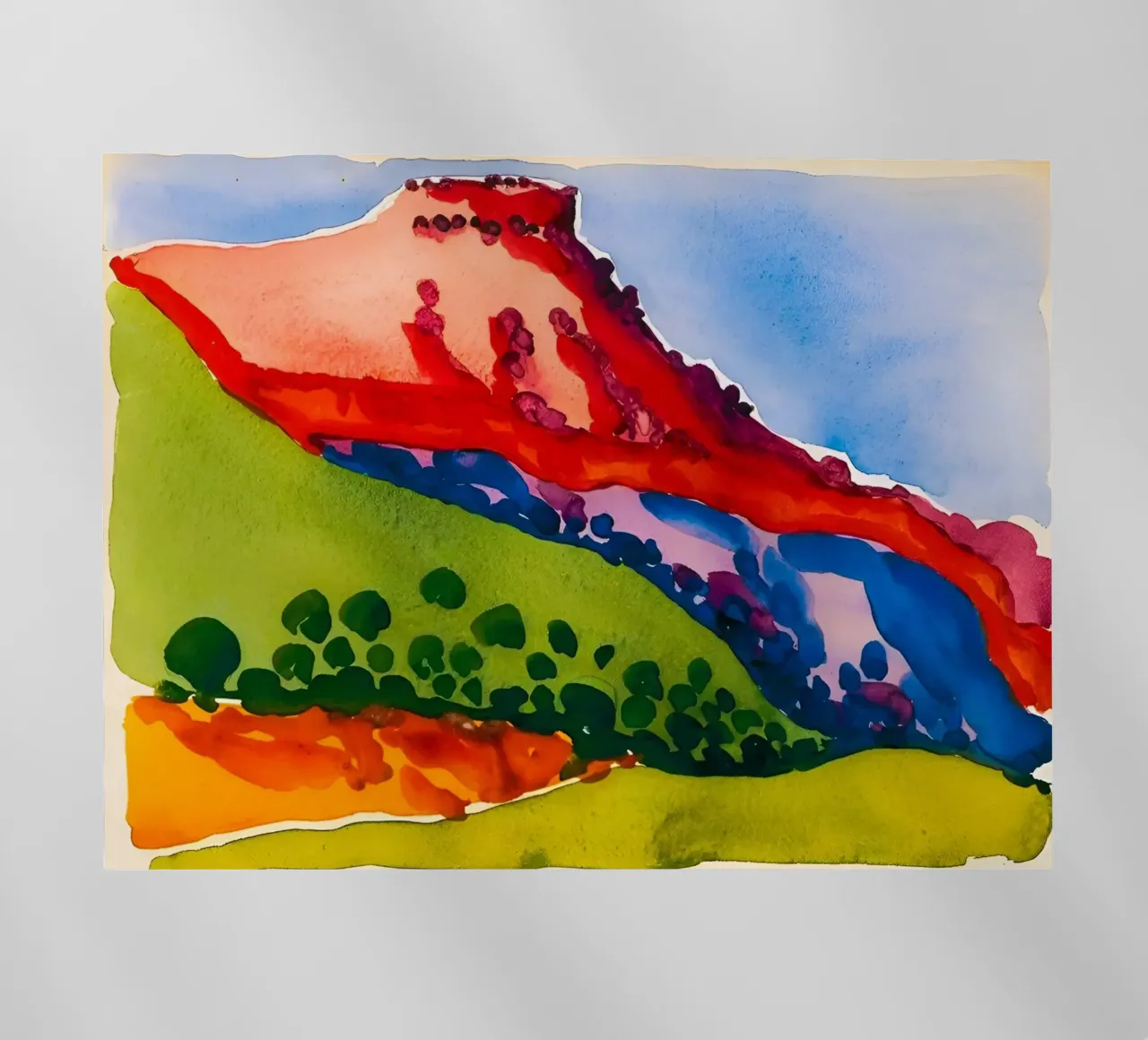 Georgia OKeeffe - Red Mesa , 1917 pellicola backlit da Kinsley
