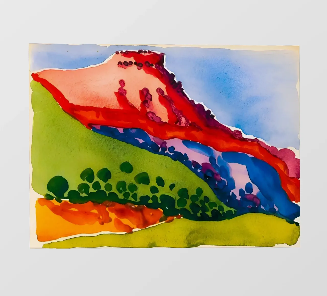 Georgia OKeeffe - Red Mesa , 1917 pellicola backlit da Kinsley
