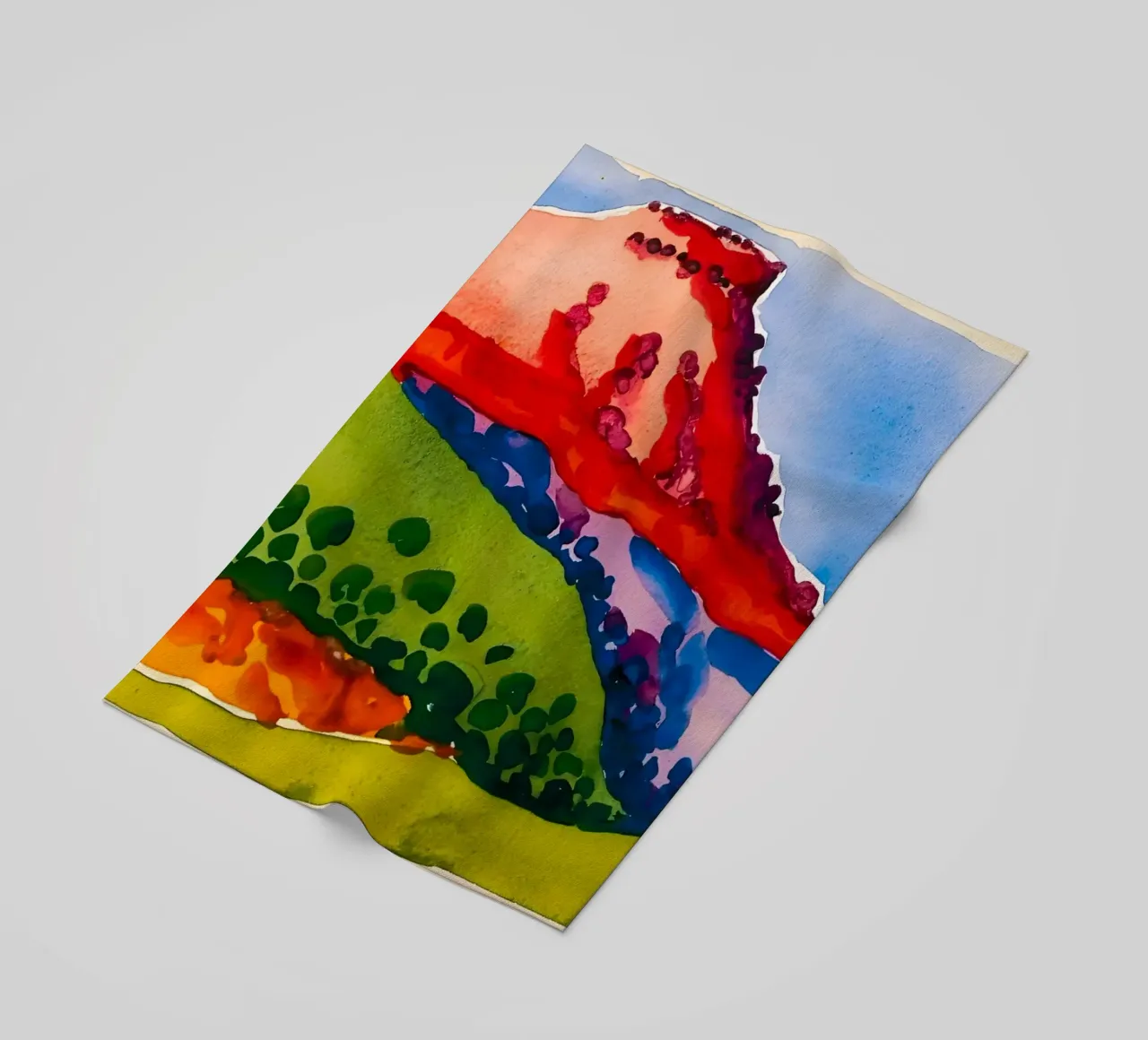 Georgia OKeeffe - Red Mesa , 1917 Strandtuch von Kinsley
