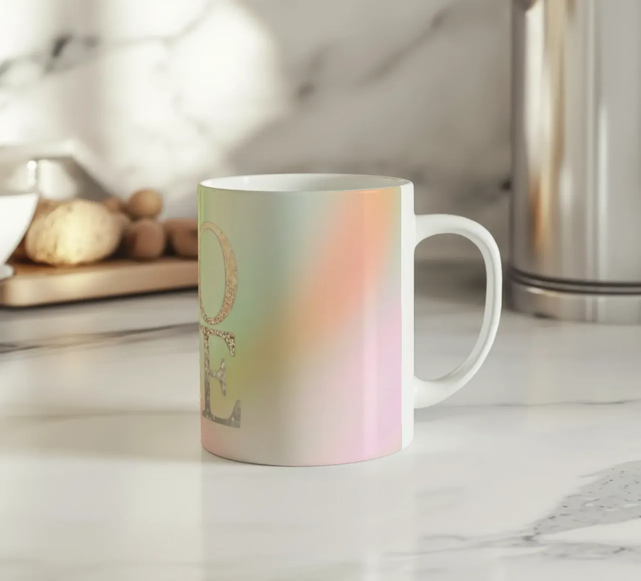 Oro AMORE Arcobaleno tazza in ceramica da Monika Strigel