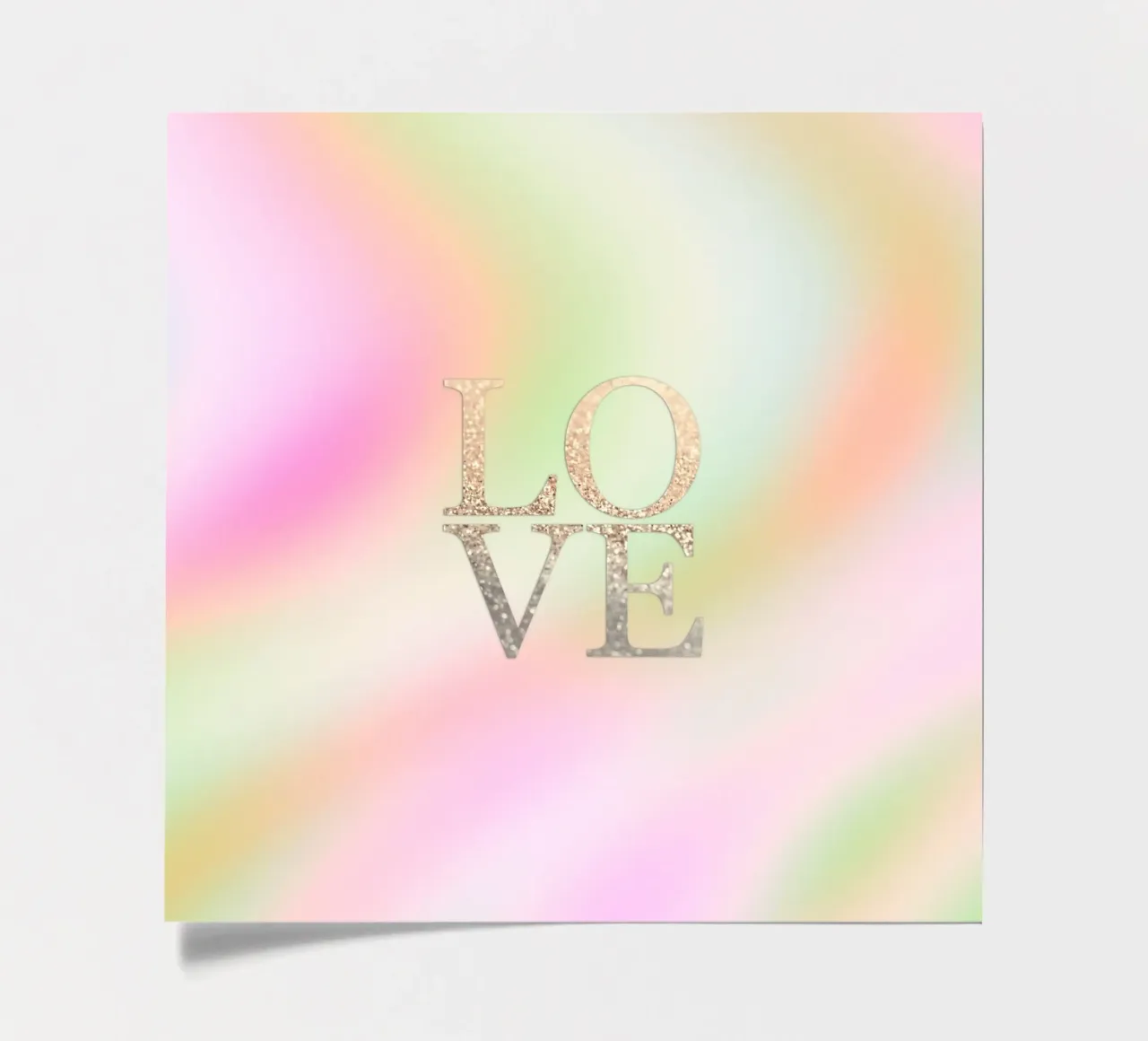 Gold LOVE Rainbow sticker sheet by Monika Strigel