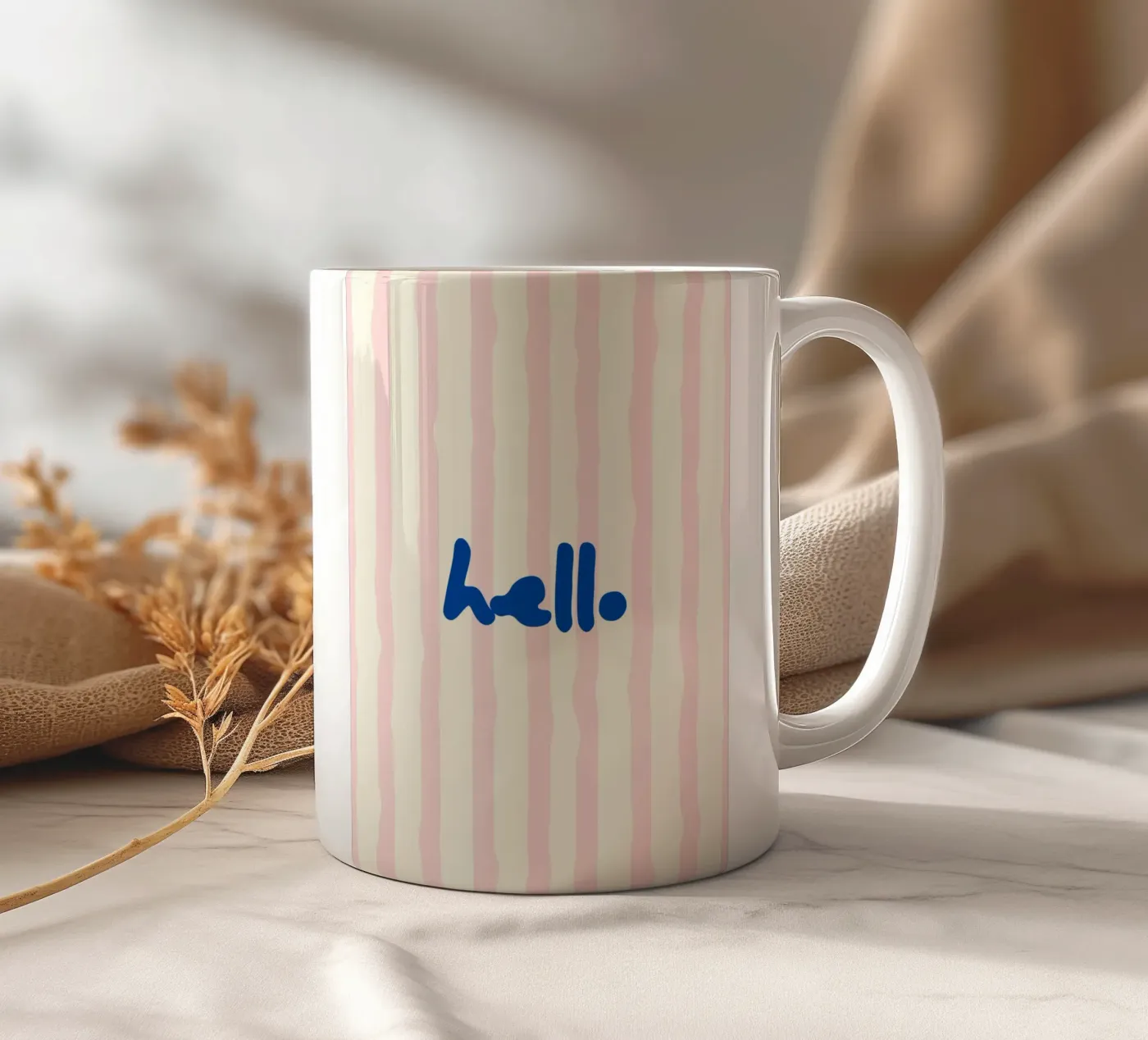 hello ceramic mug by Jannie goods