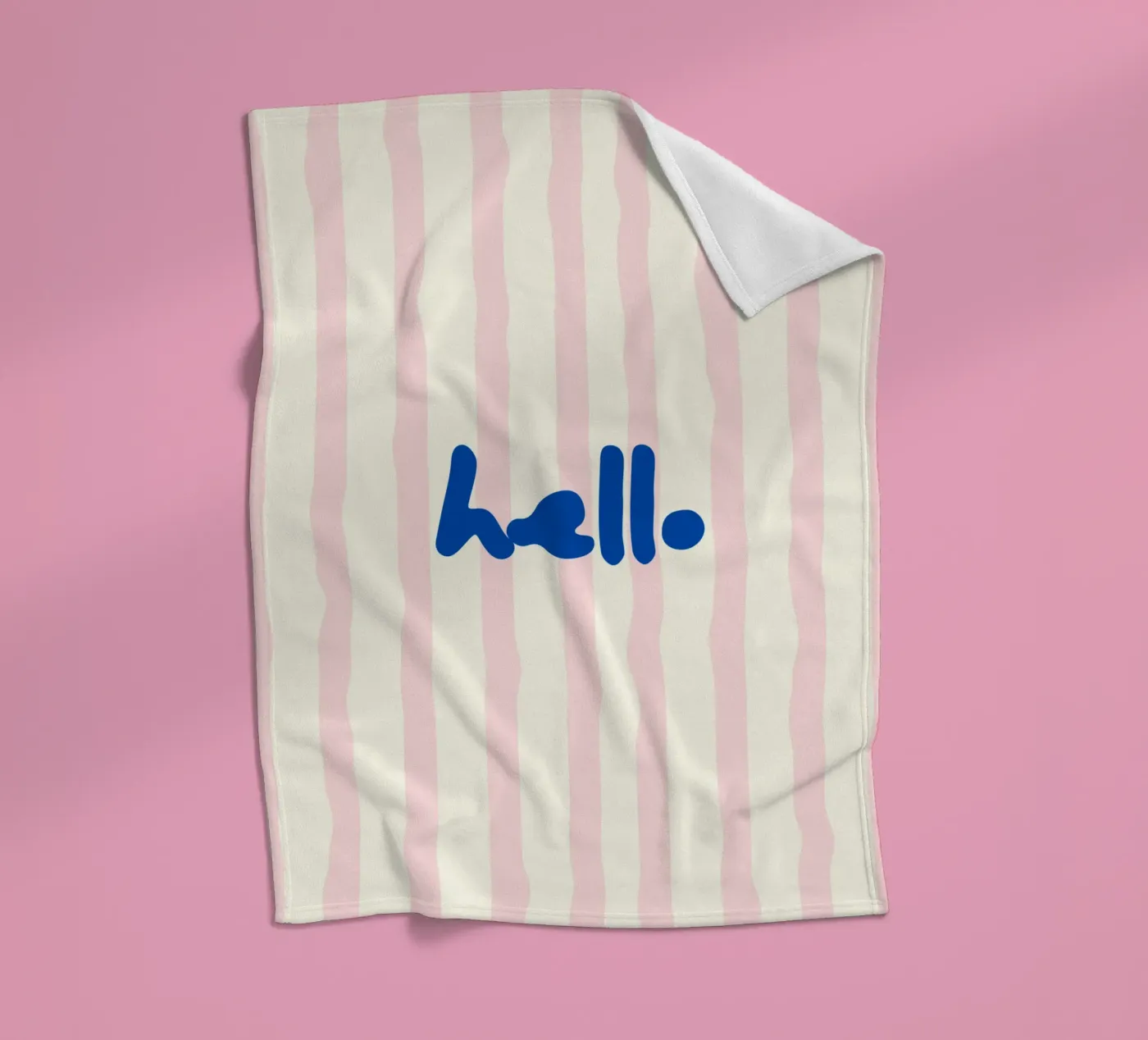 hello fleece blanket by Jannie goods