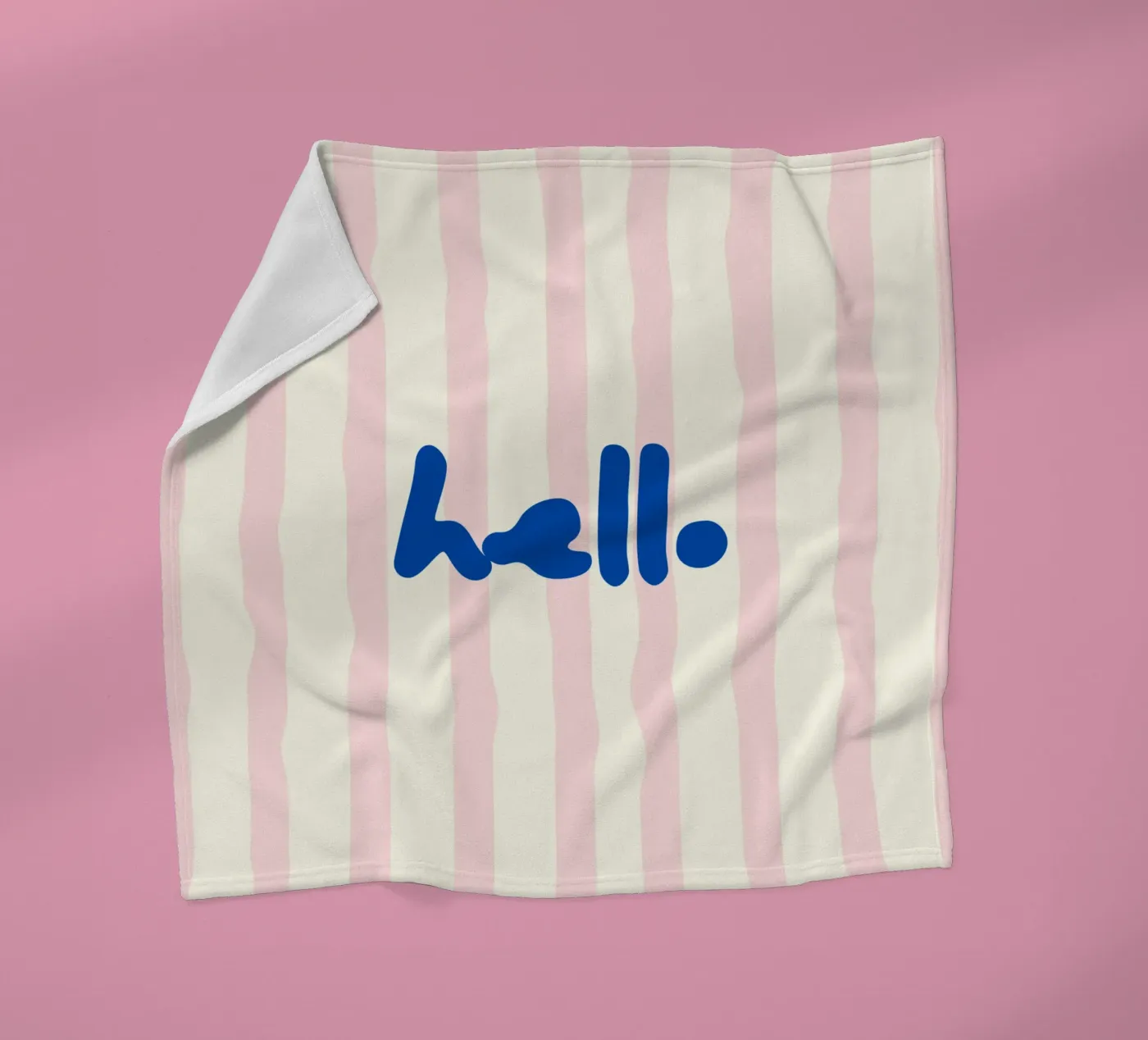 hello fleece blanket by Jannie goods