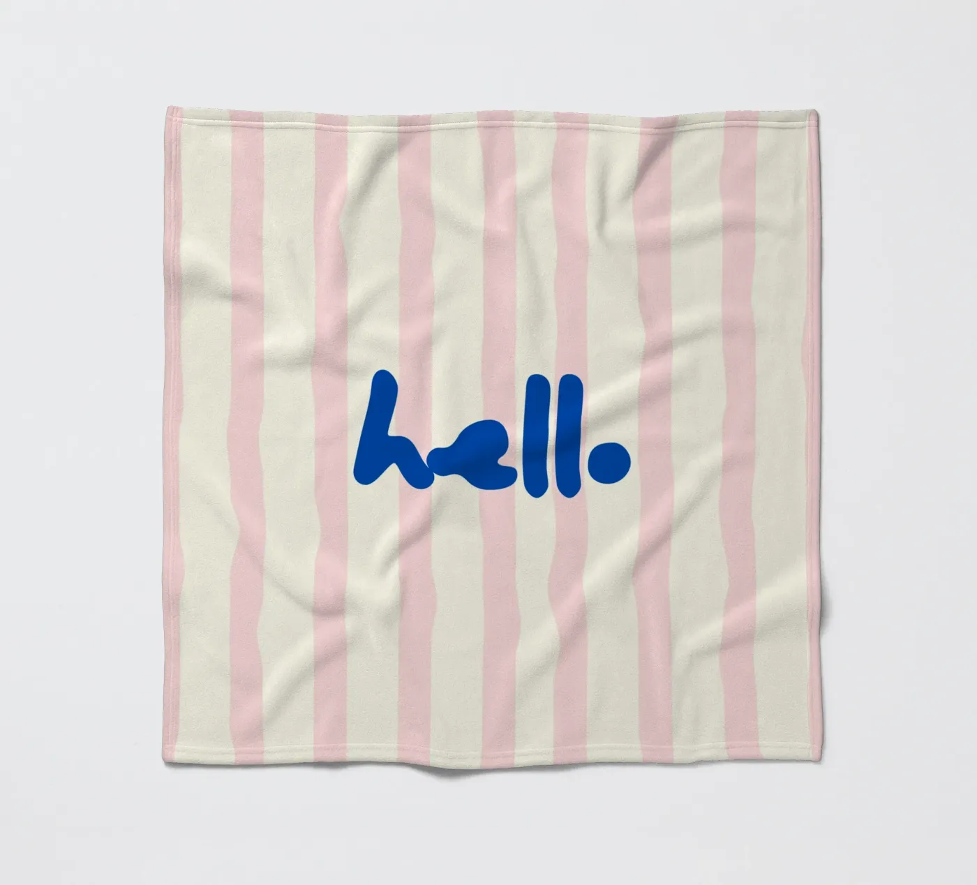 hello fleece blanket by Jannie goods