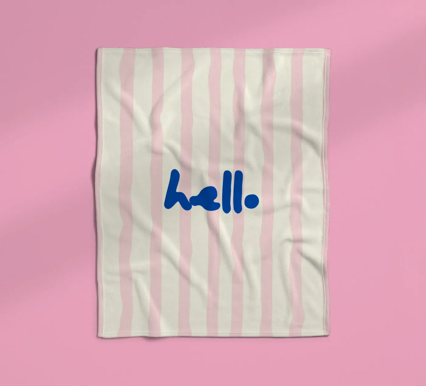 hello fleece blanket by Jannie goods