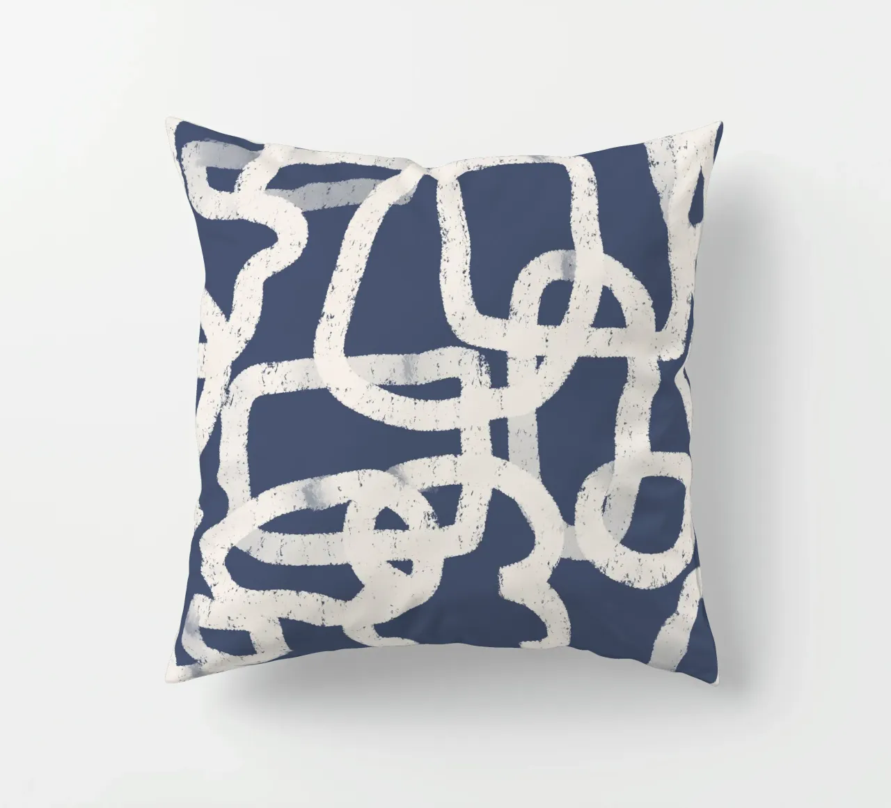Abstract Doodles Blue Pattern cuscino da anisillustration