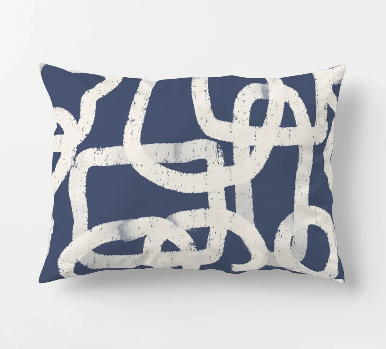 Abstract Doodles Blue Pattern cuscino da anisillustration