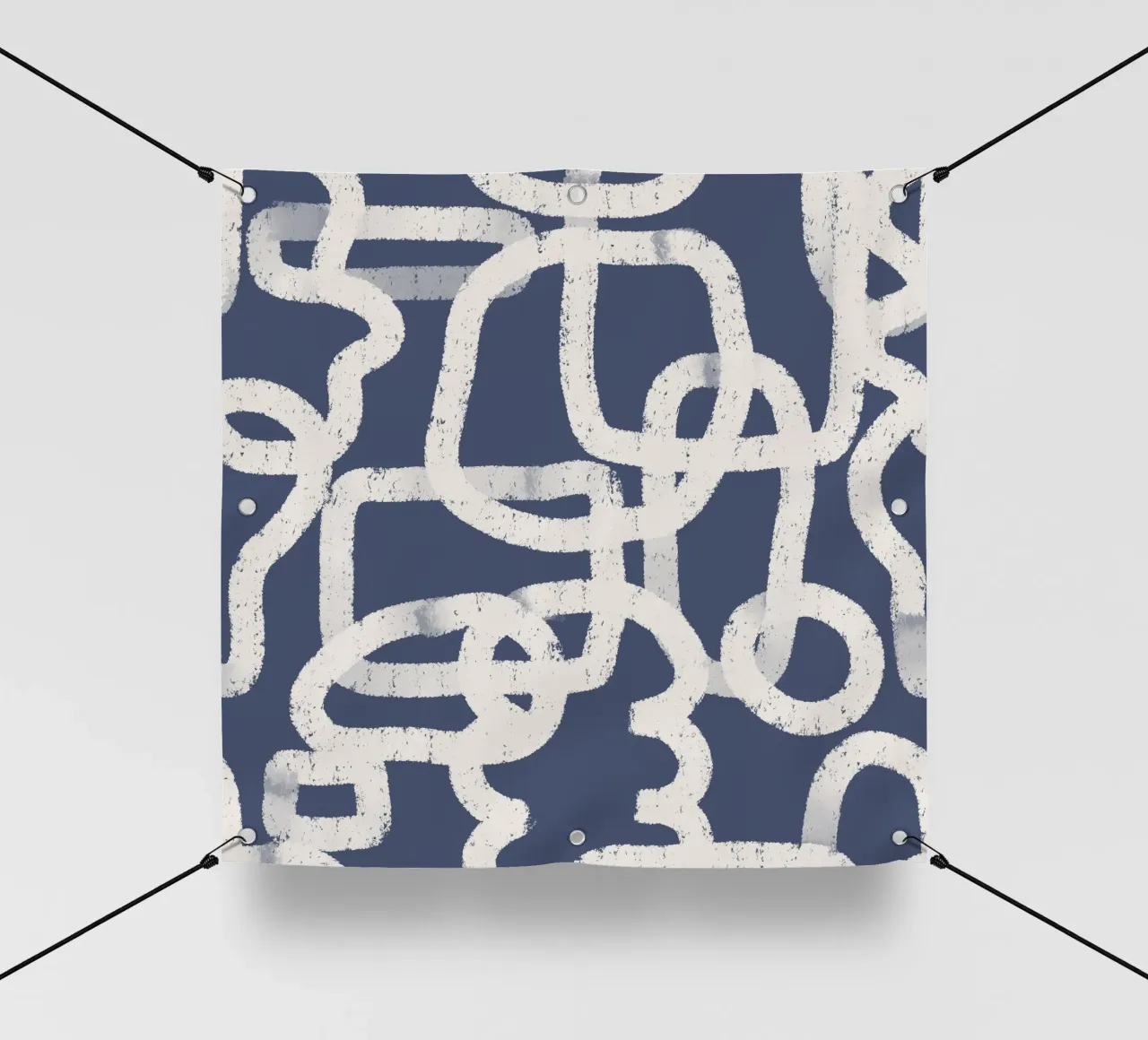 Abstract Doodles Blue Pattern telo in pvc da anisillustration