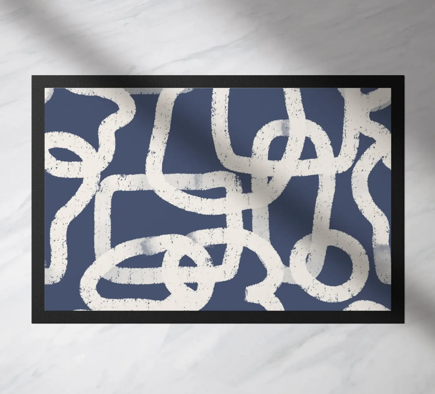 Abstract Doodles Blue Pattern deurmat van anisillustration