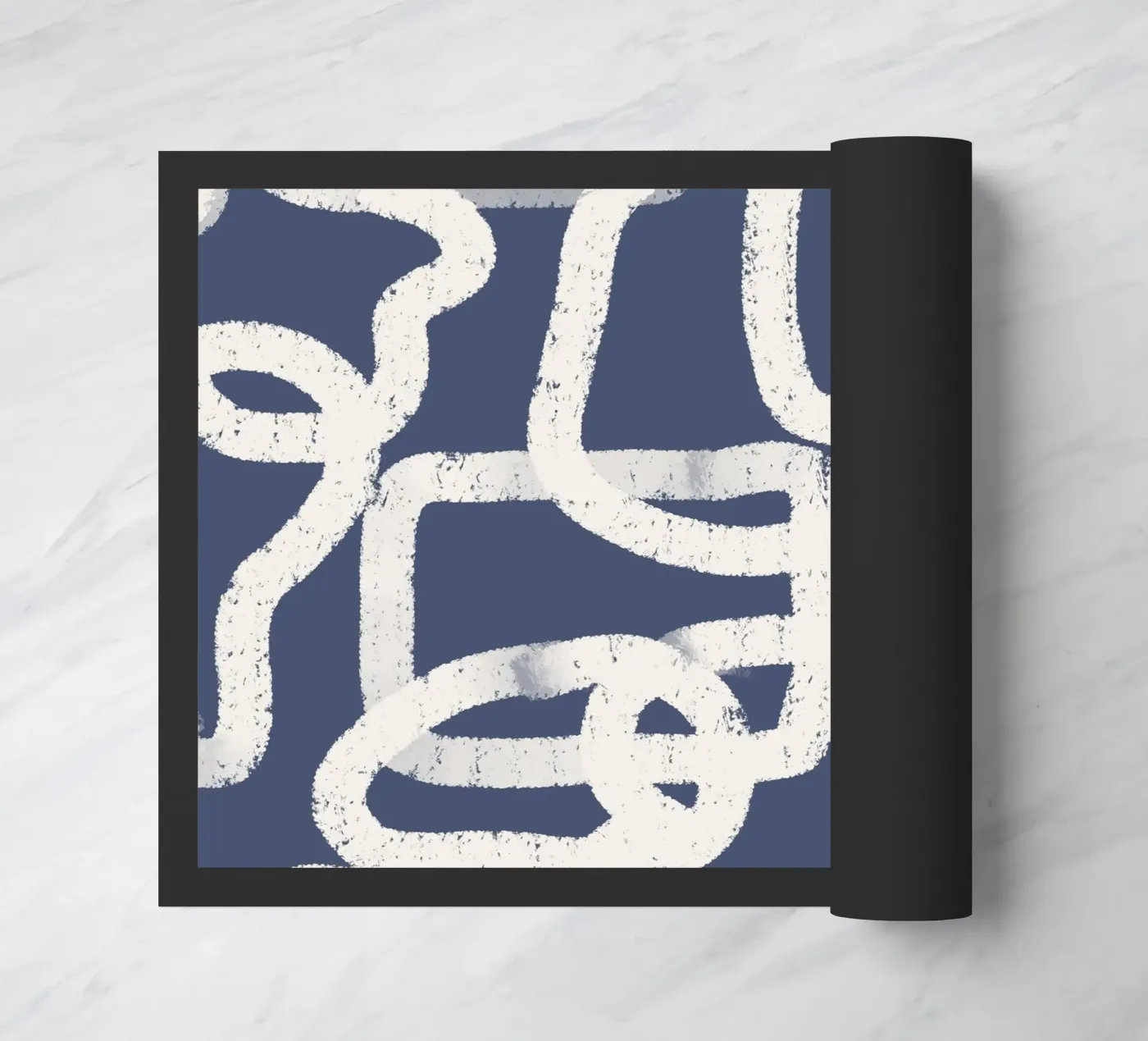 Abstract Doodles Blue Pattern deurmat van anisillustration