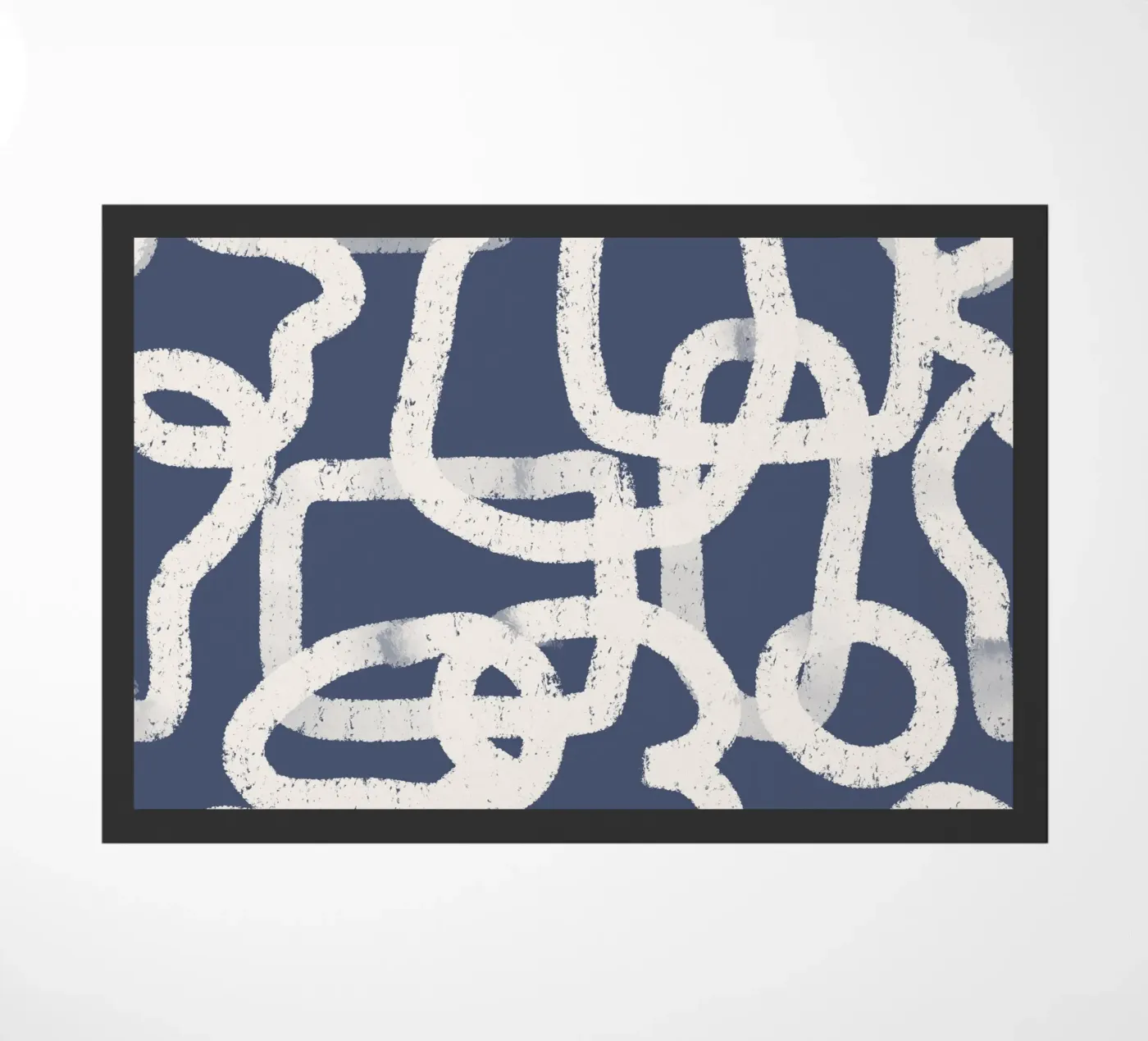 Abstract Doodles Blue Pattern deurmat van anisillustration