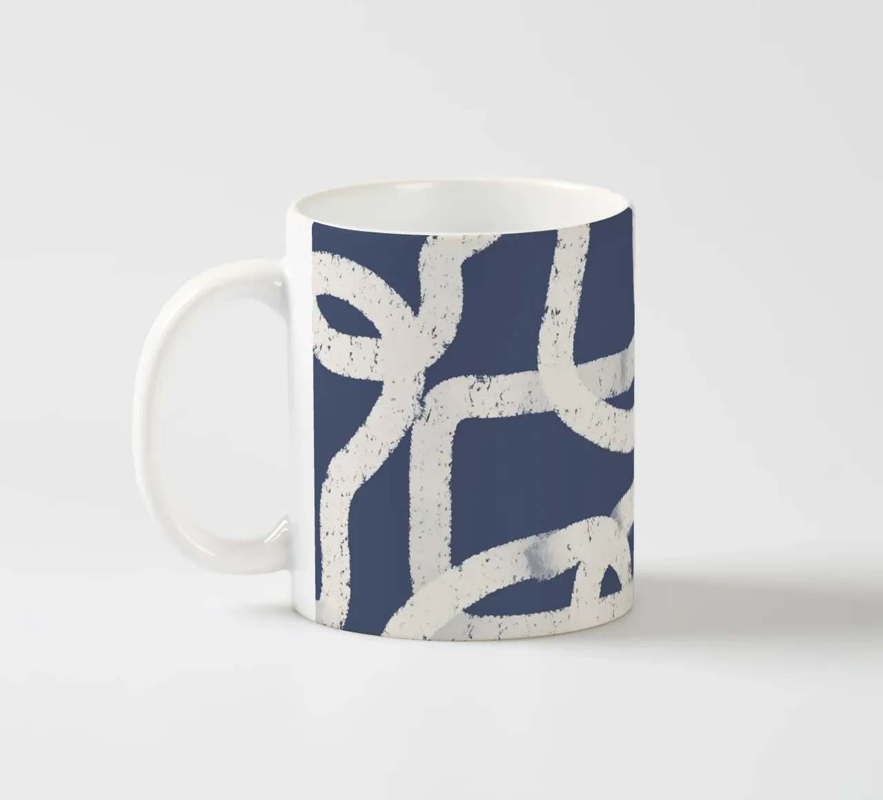 Abstract Doodles Blue Pattern tazza in ceramica da anisillustration