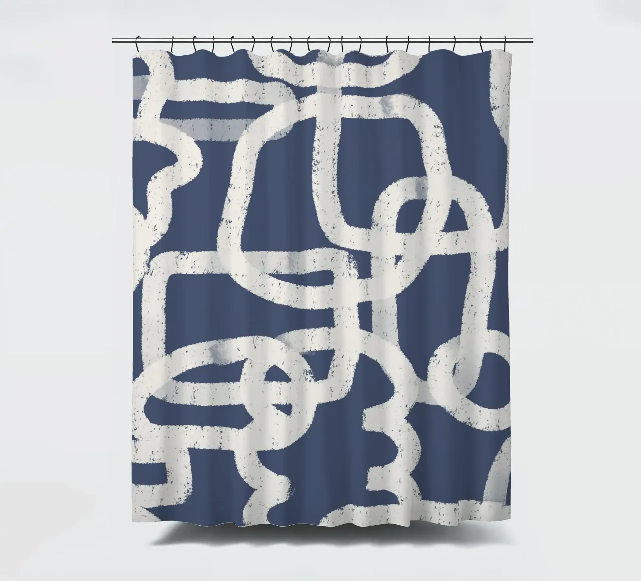 Abstract Doodles Blue Pattern tenda da doccia da anisillustration