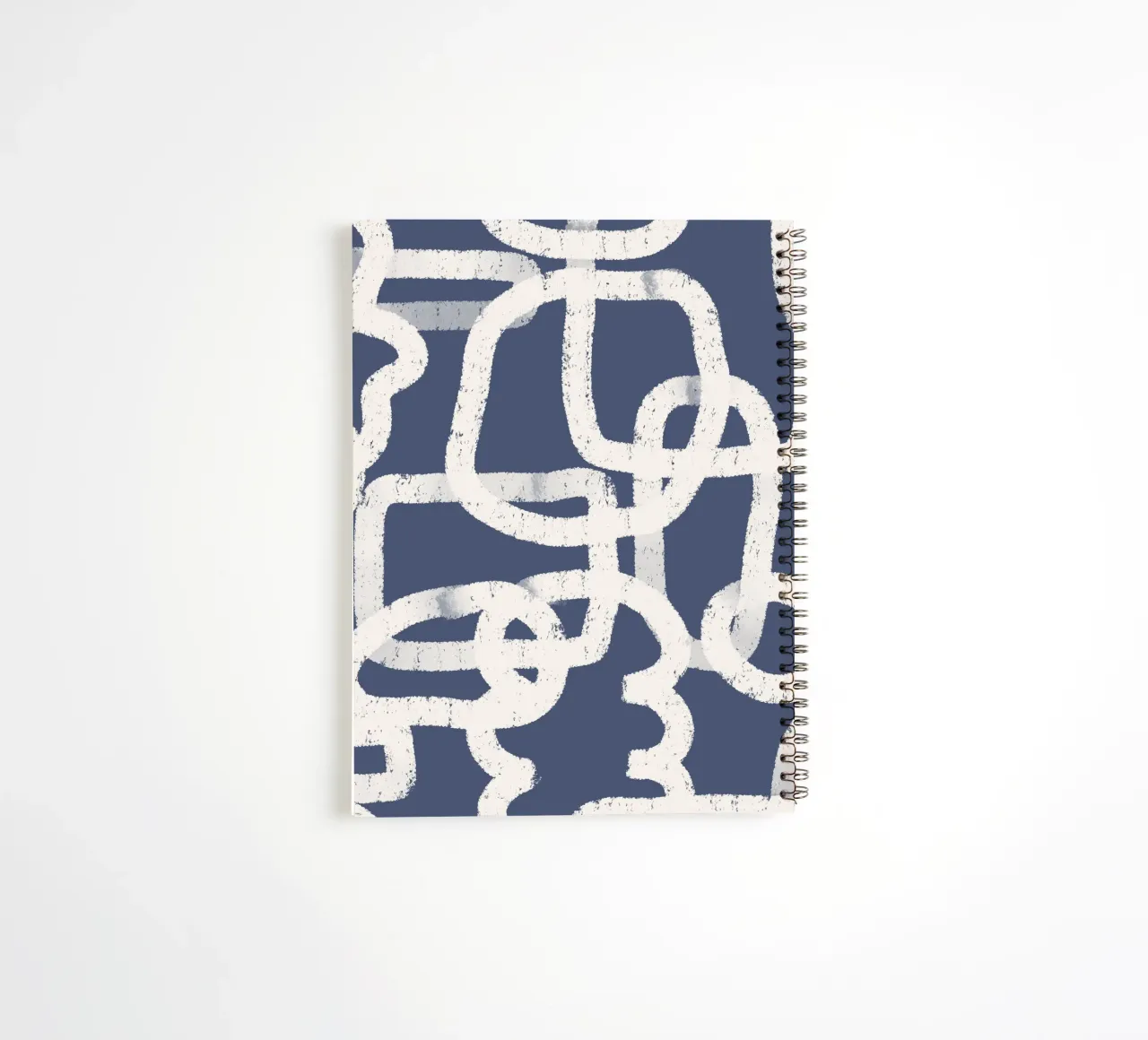 Abstract Doodles Blue Pattern spiral notebook by anisillustration