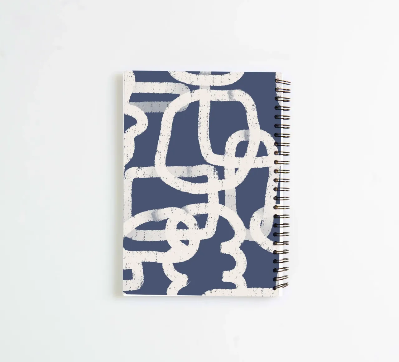 Abstract Doodles Blue Pattern spiral notebook by anisillustration