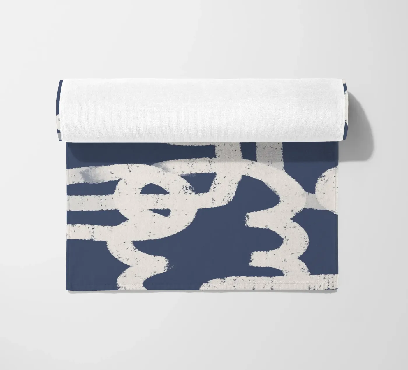 Abstract Doodles Blue Pattern telo mare da anisillustration