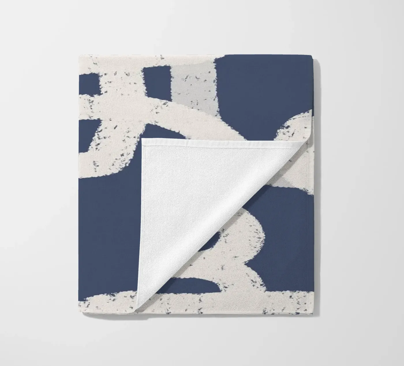 Abstract Doodles Blue Pattern telo mare da anisillustration