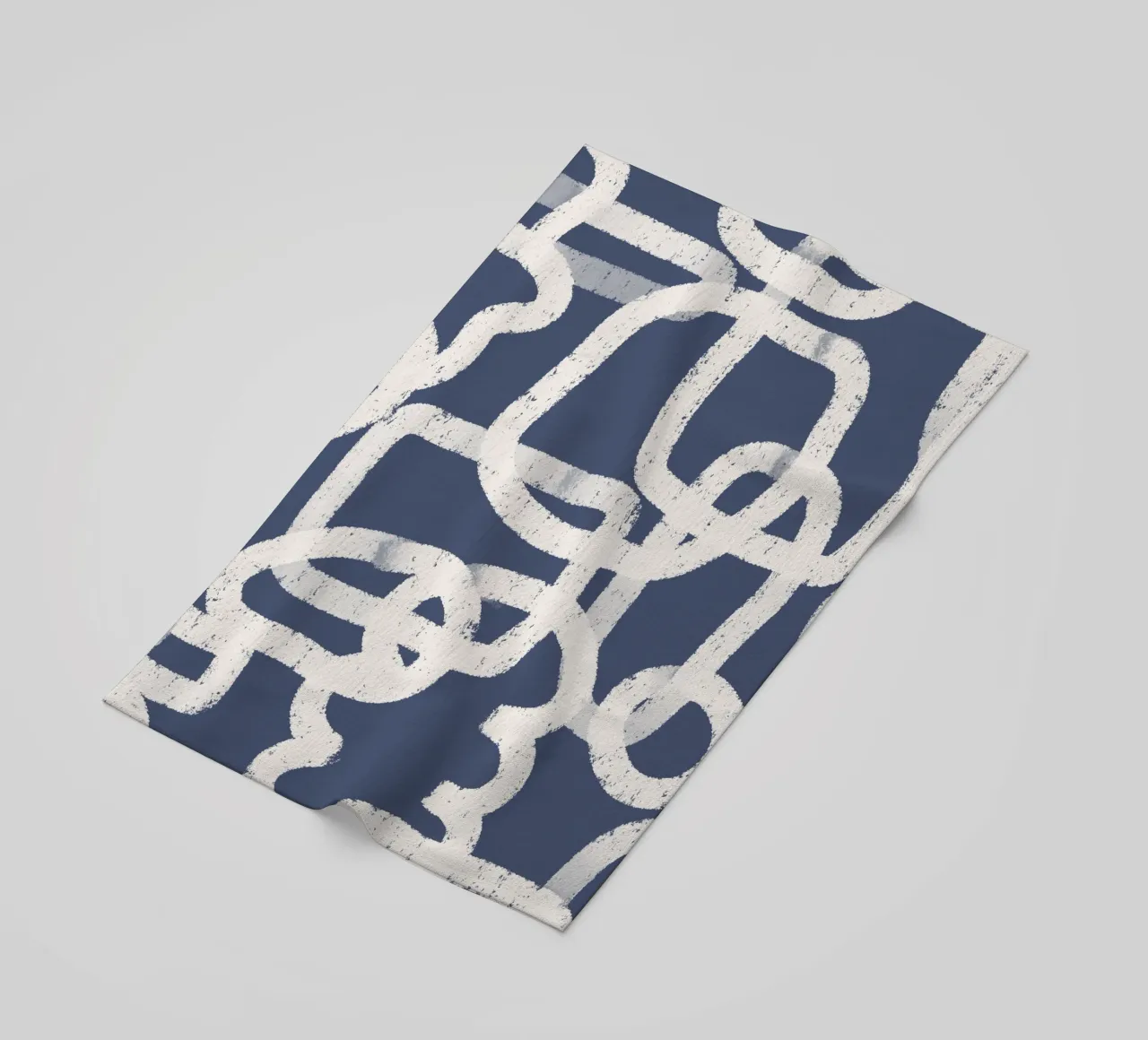 Abstract Doodles Blue Pattern telo mare da anisillustration