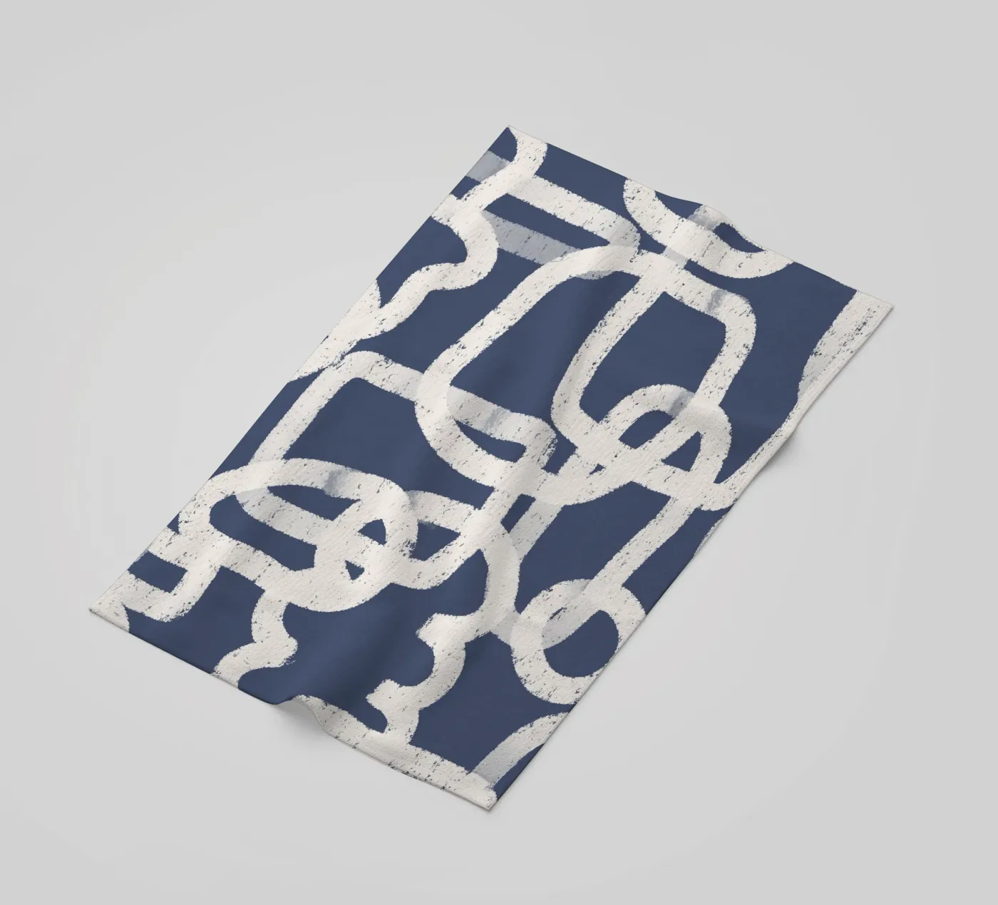 Abstract Doodles Blue Pattern telo mare da anisillustration