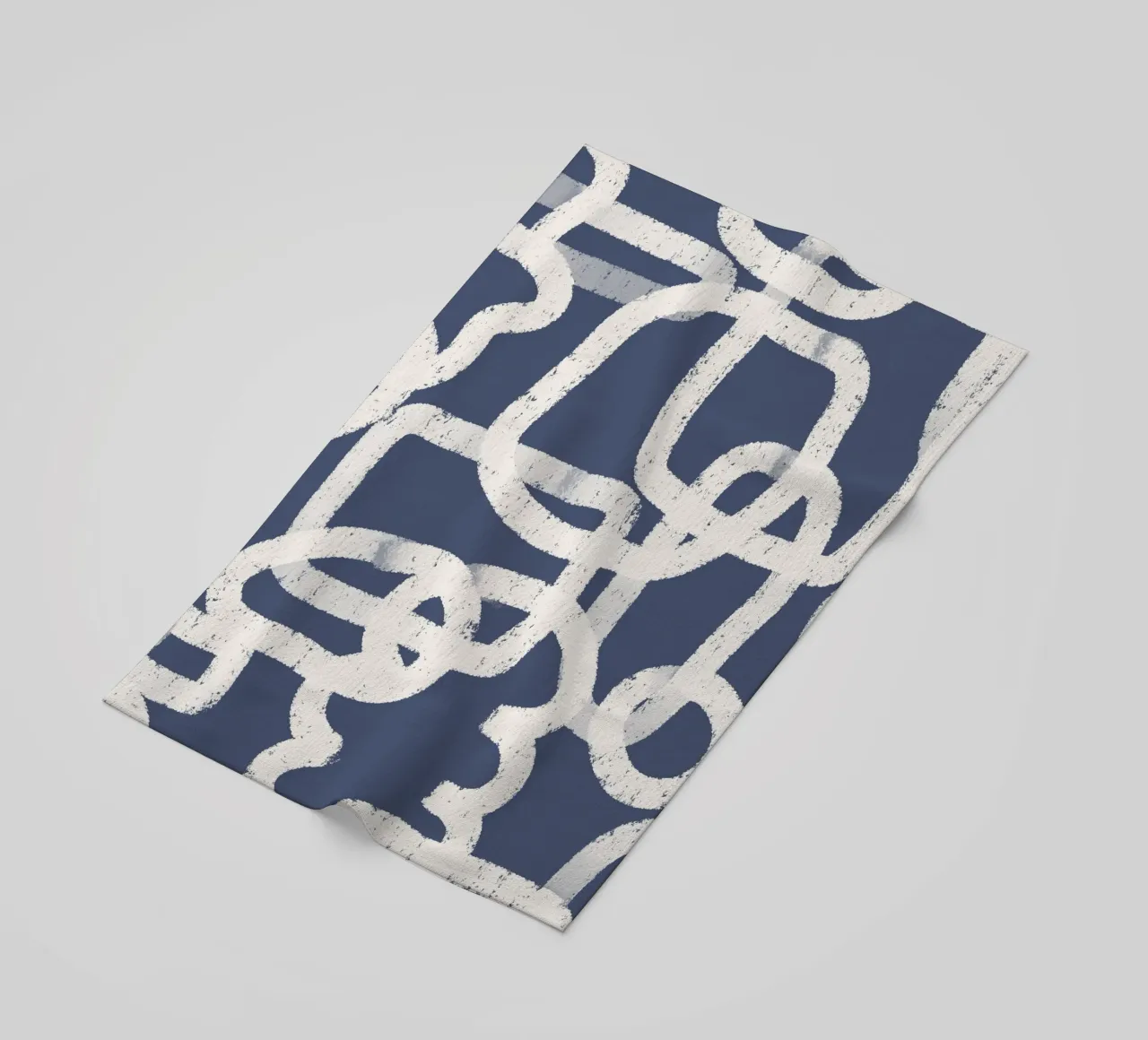 Abstract Doodles Blue Pattern telo mare da anisillustration