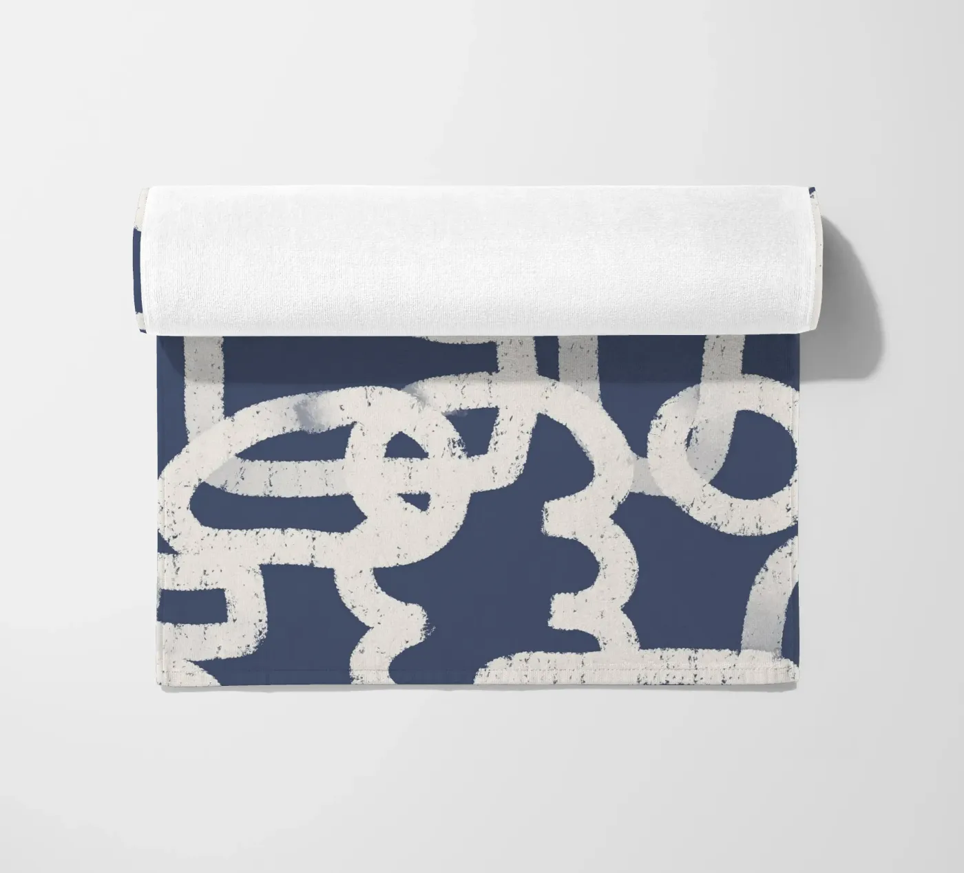 Abstract Doodles Blue Pattern telo mare da anisillustration