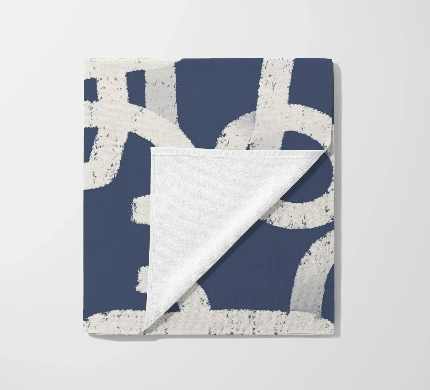 Abstract Doodles Blue Pattern telo mare da anisillustration