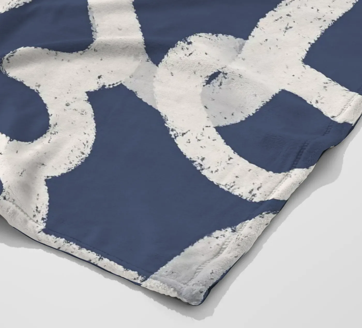 Abstract Doodles Blue Pattern Fleecedecke von anisillustration