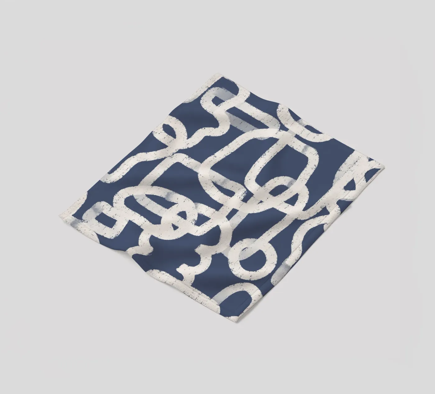 Abstract Doodles Blue Pattern Fleecedecke von anisillustration