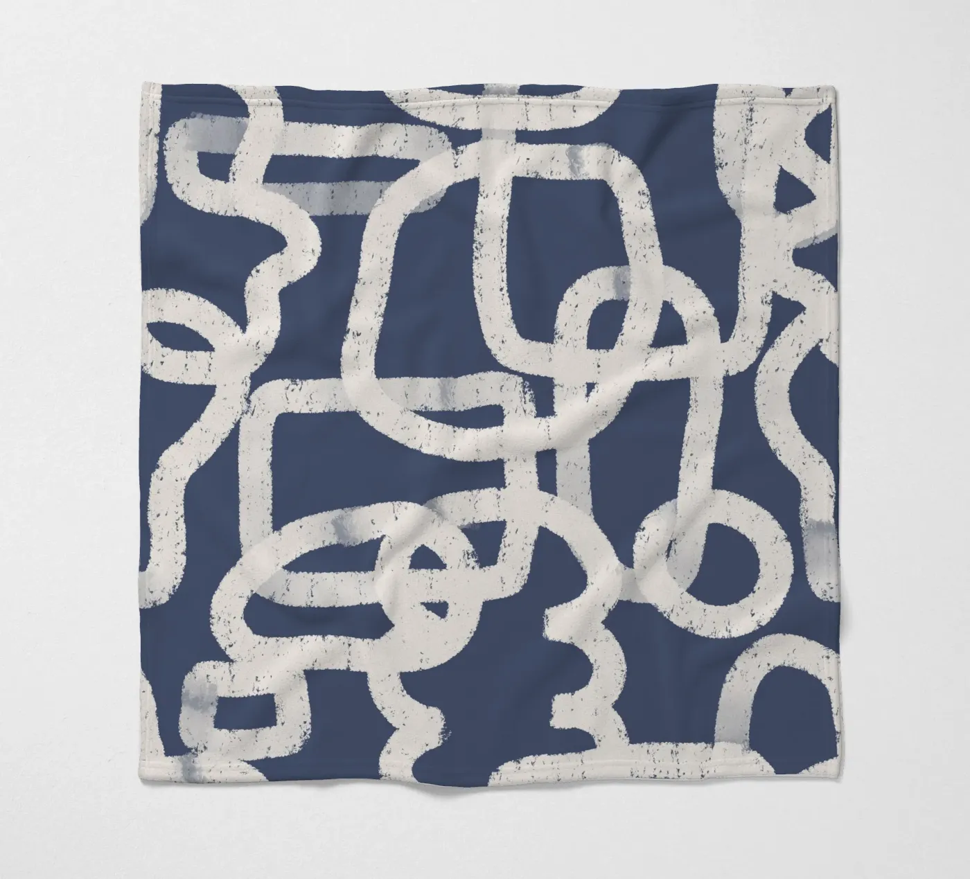 Abstract Doodles Blue Pattern Fleecedecke von anisillustration