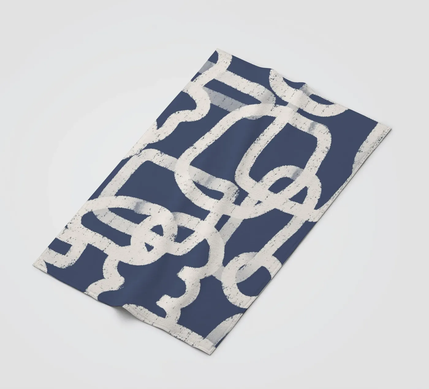 Abstract Doodles Blue Pattern Fleecedecke von anisillustration