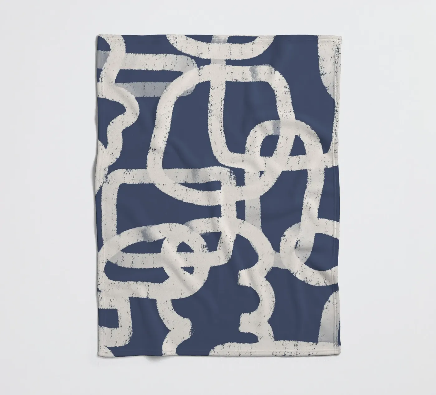 Abstract Doodles Blue Pattern Fleecedecke von anisillustration