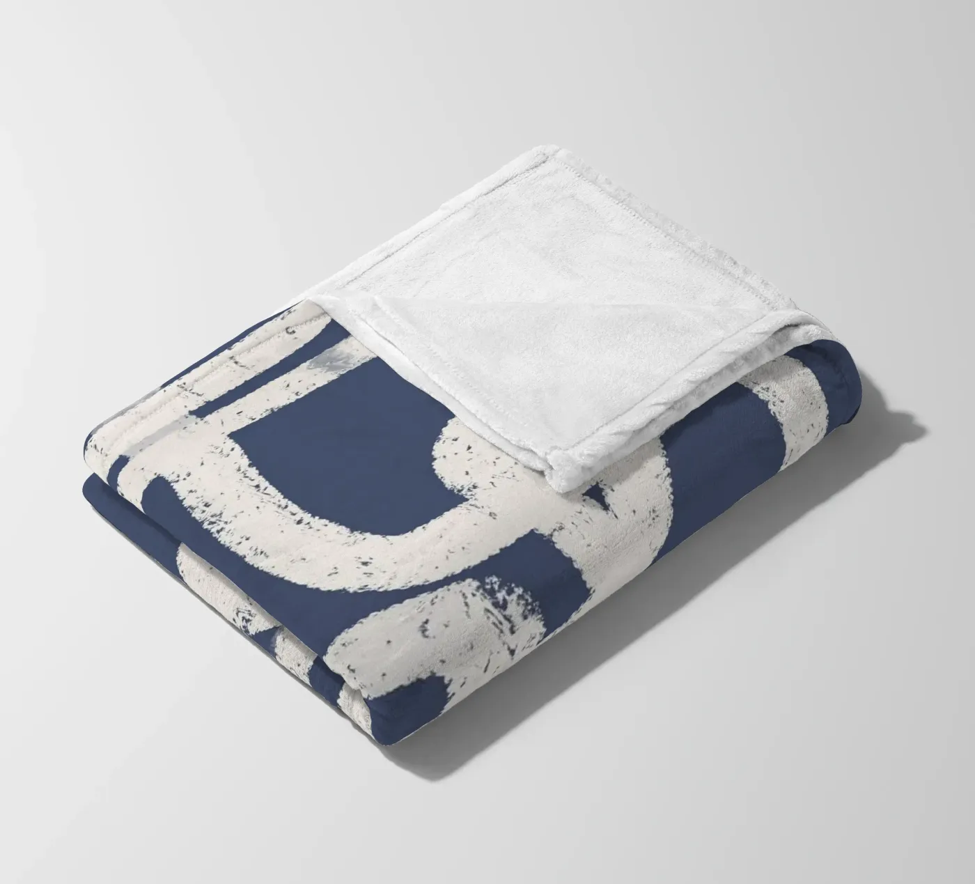 Abstract Doodles Blue Pattern Fleecedecke von anisillustration