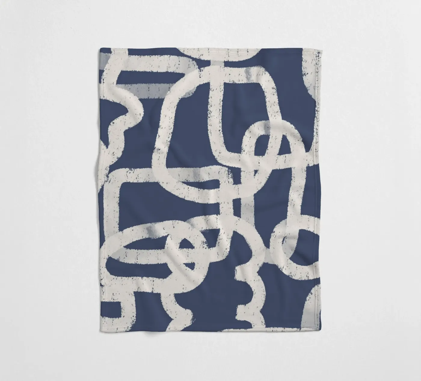 Abstract Doodles Blue Pattern Fleecedecke von anisillustration