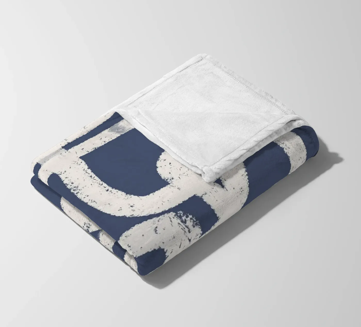 Abstract Doodles Blue Pattern Fleecedecke von anisillustration