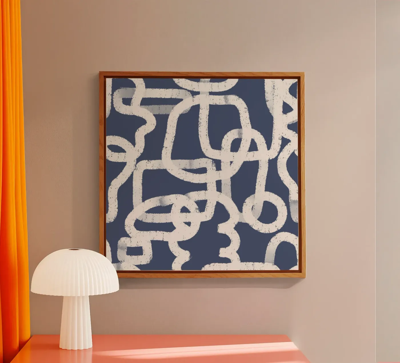 Abstract Doodles Blue Pattern plexiglas de anisillustration