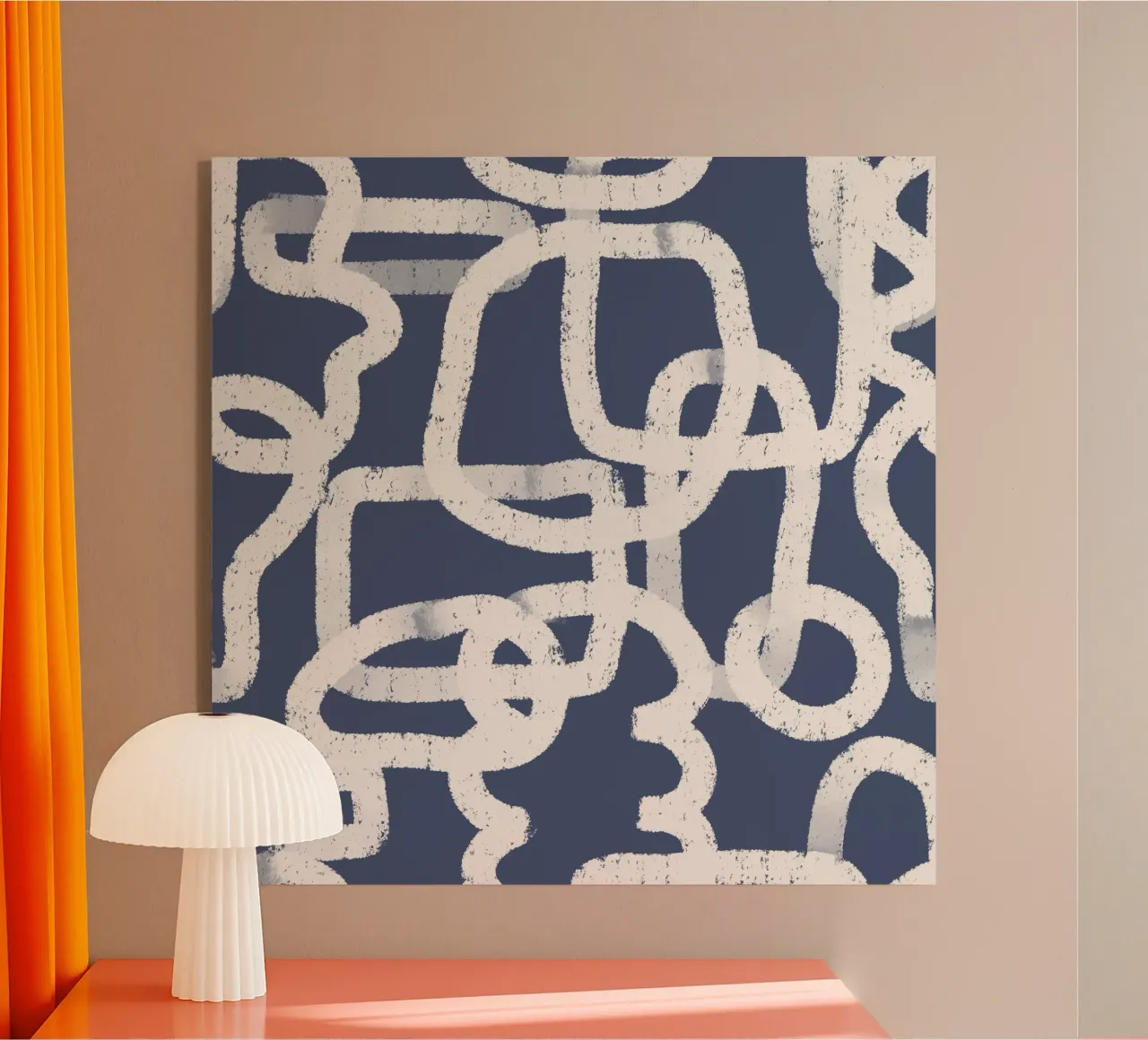 Abstract Doodles Blue Pattern plexiglass da anisillustration