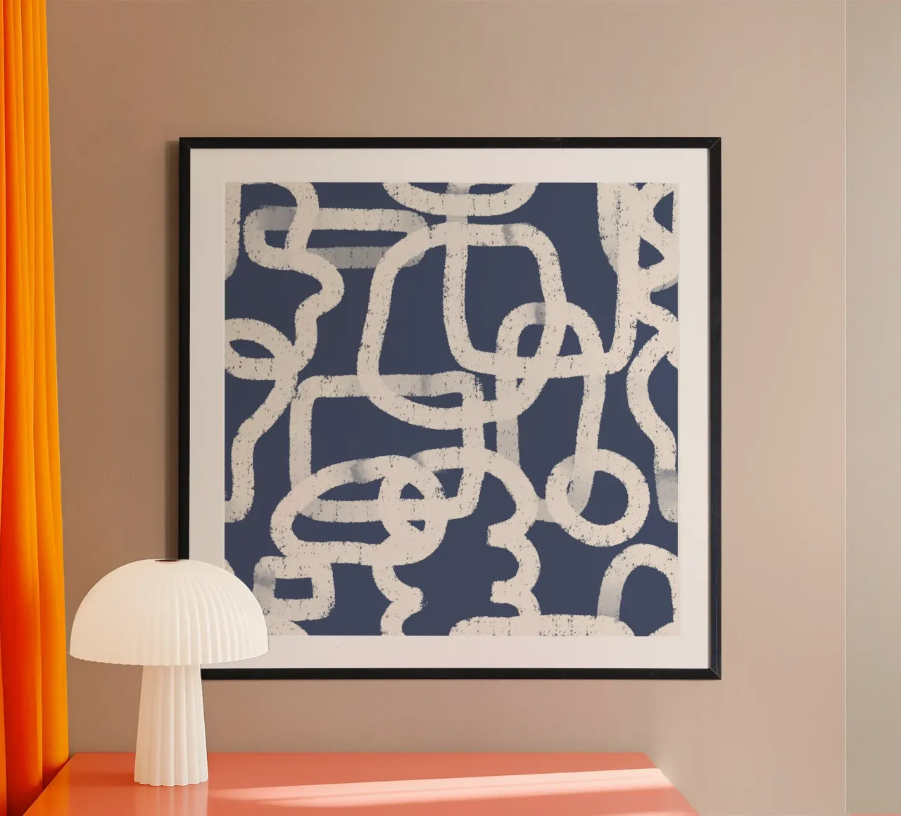 Abstract Doodles Blue Pattern poster da anisillustration