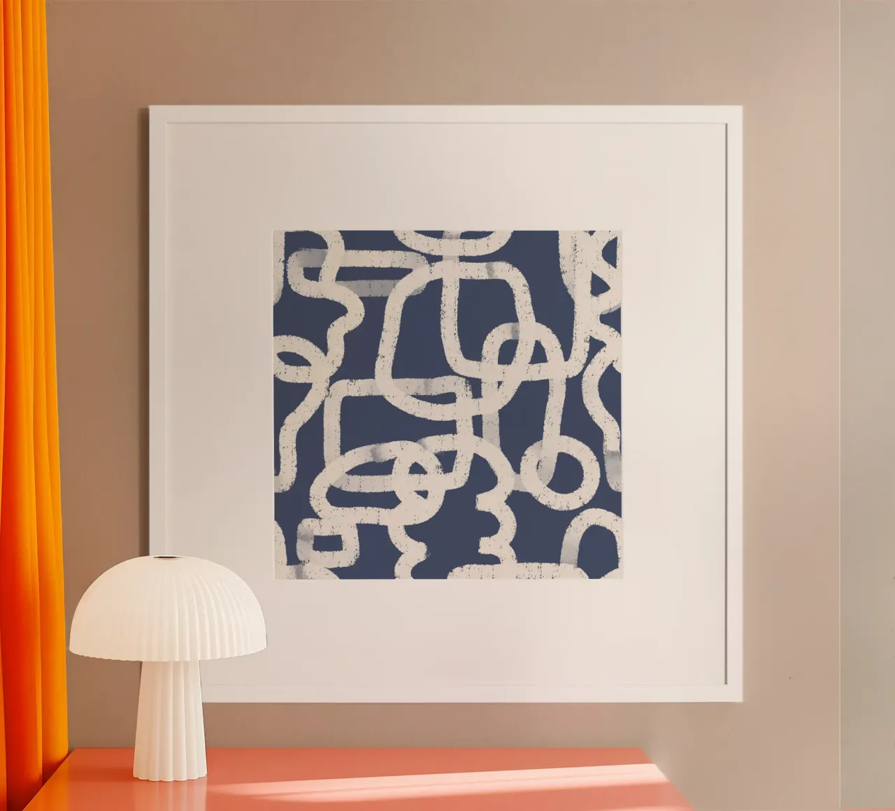 Abstract Doodles Blue Pattern poster da anisillustration