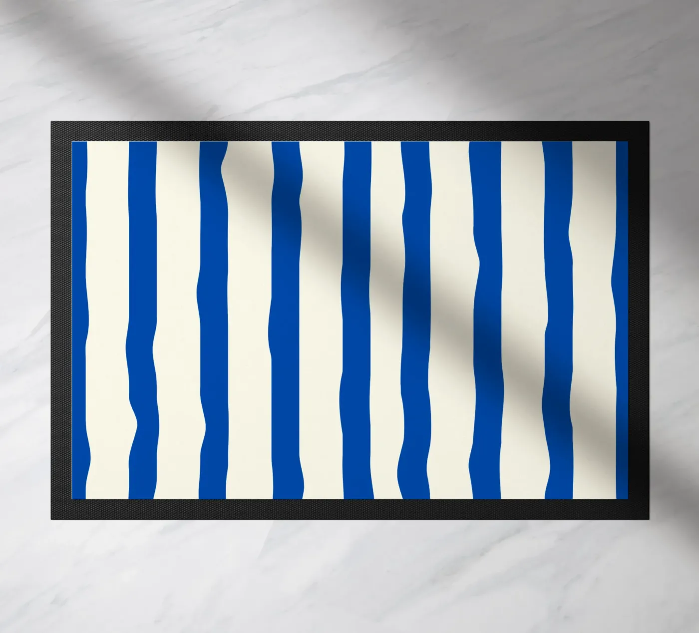 rayure bleue paillasson de Jannie goods