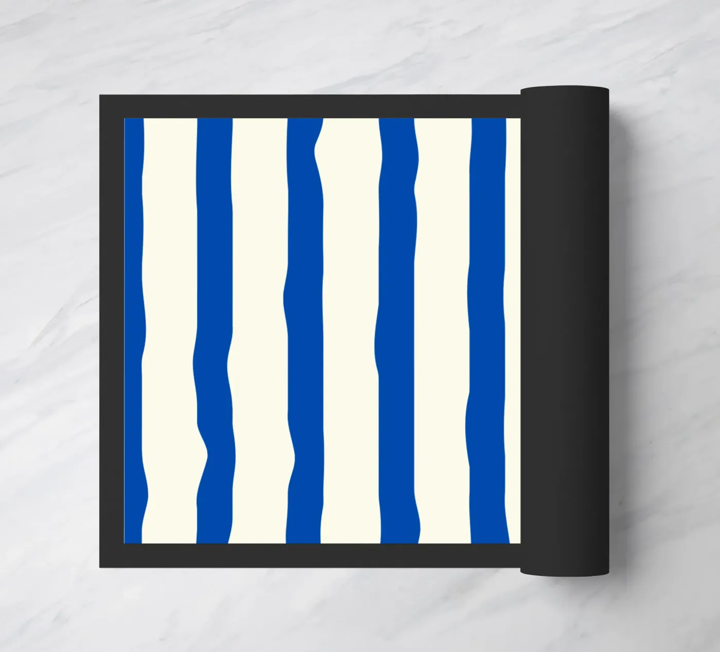 rayure bleue paillasson de Jannie goods